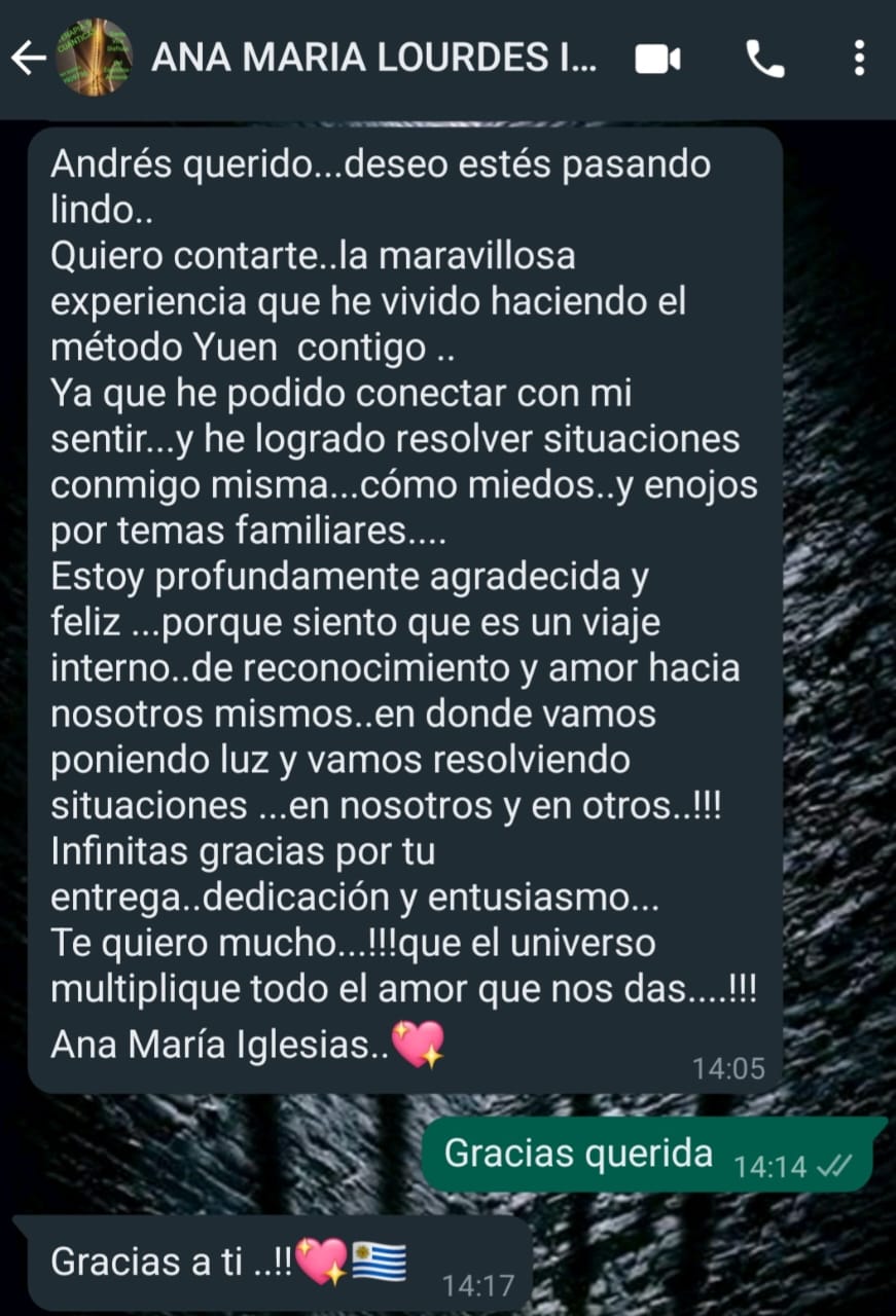 Testimonio alumno Método Yuen Andrés